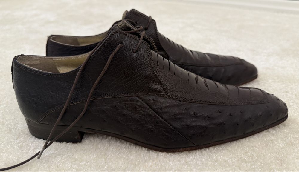 Pantofi Zilli piele exotica (strut + crocodil) originali