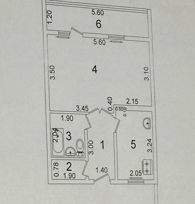 1в 2/3/4 на Юнусабаде-18, кирпич. 42 кв.м.