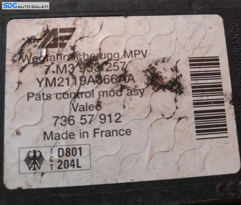 Unitate Modul Imobilizator Seat Alhambra 2000 - 2010 Cod 7M3953257 YM2119A366AA 73657912 [N1297]