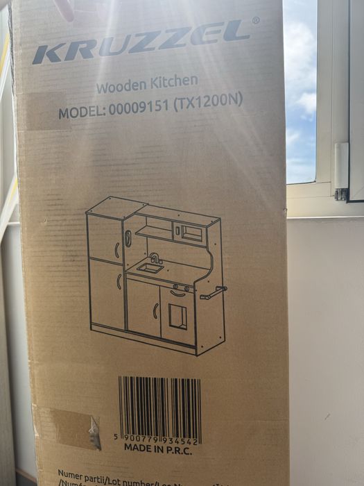 Noua! Set mobilă Bucatarie pentru Copii din Lemn Natural