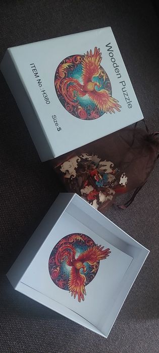 La bucată - Puzzle din lemn pt adulți / copii leu, colibri, phoenix, p