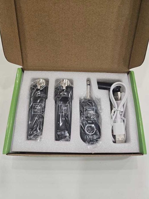 Upgrade D Version 2.4GHz Wireless XLR Transmitter & Receiver – безжична система за микрофони, миксери и инструменти (1 Receiver + 2 Emitters)