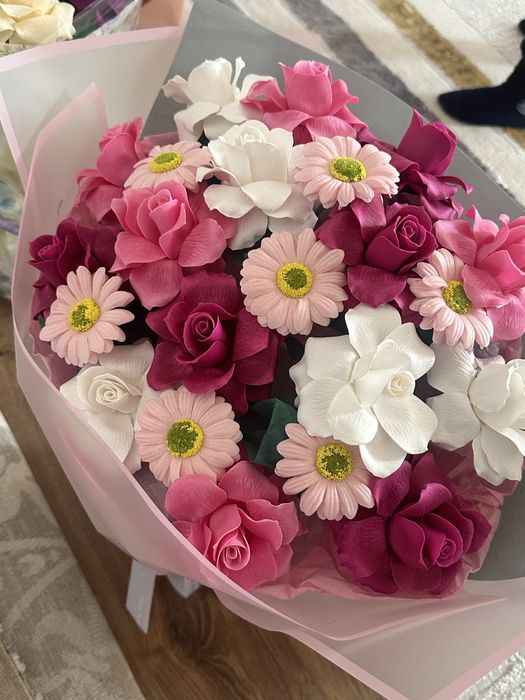 Цветы мыльные розы