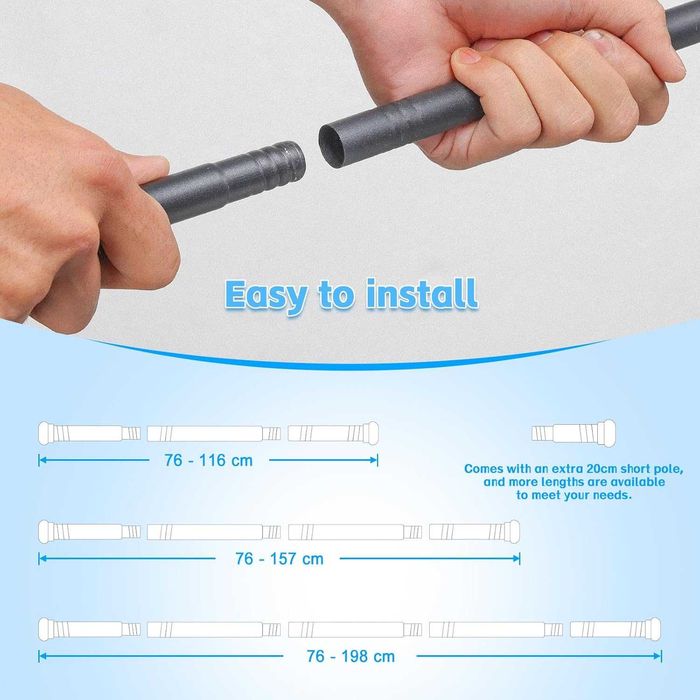 INFLATION Корнизи за външни пердета 76 до 116 см - диаметър 1,6 см