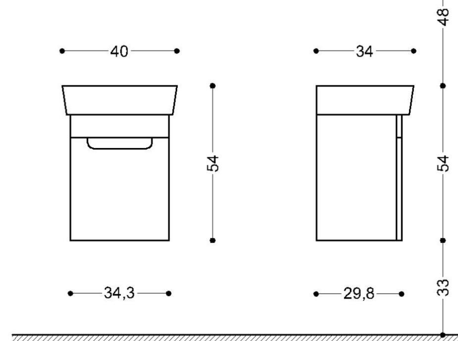 Мивка с шкаф (умивалник с конзола)