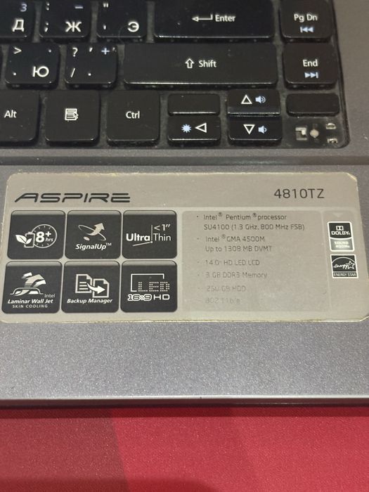 Ноутбук Acer Aspire 4810TZ