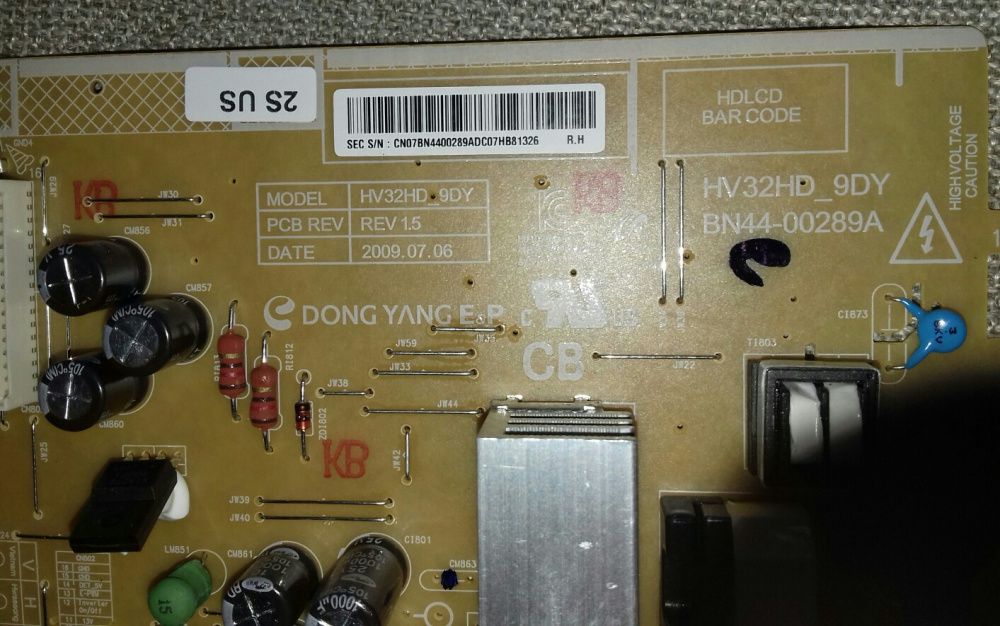 Продажа. Плата блок питания для телевизора самсунг samsun