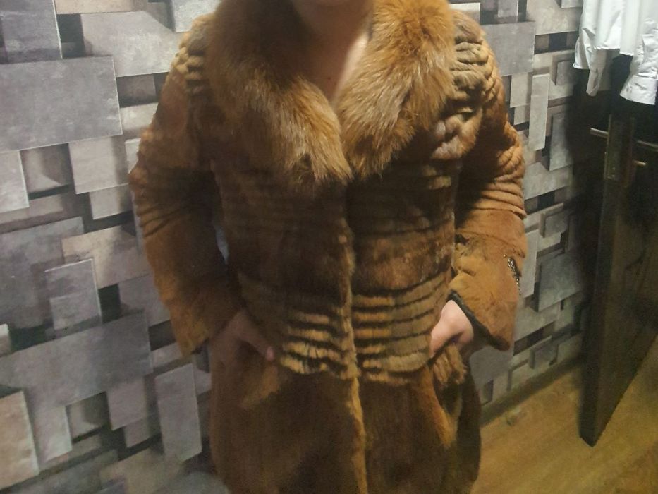 Полу норковая шуба