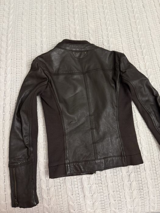 Mango кожаная куртка 100% натуральная