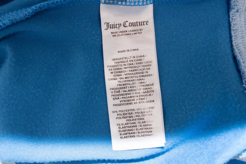 Juicy Couture Sport оригинален дамски суичър син плюшен пуловер лого S