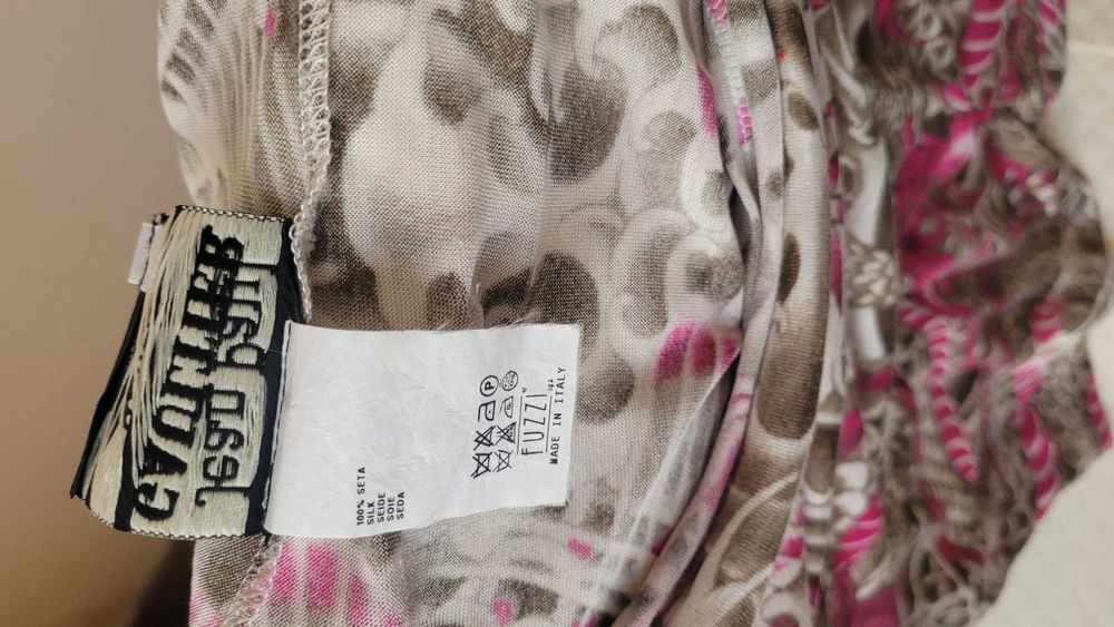 Великолепен оригинален летен топ на Jean Paul Gaultier от 100% коприна