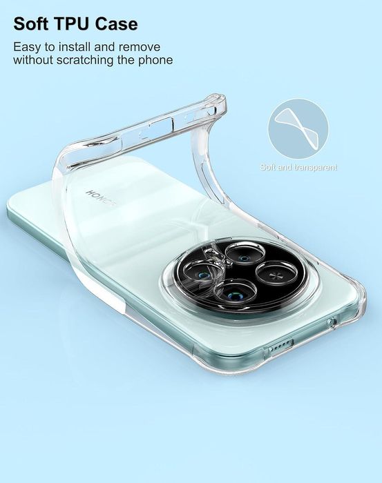 Прозрачен силиконов удароустойчив кейс за honor magic8 pro със защита