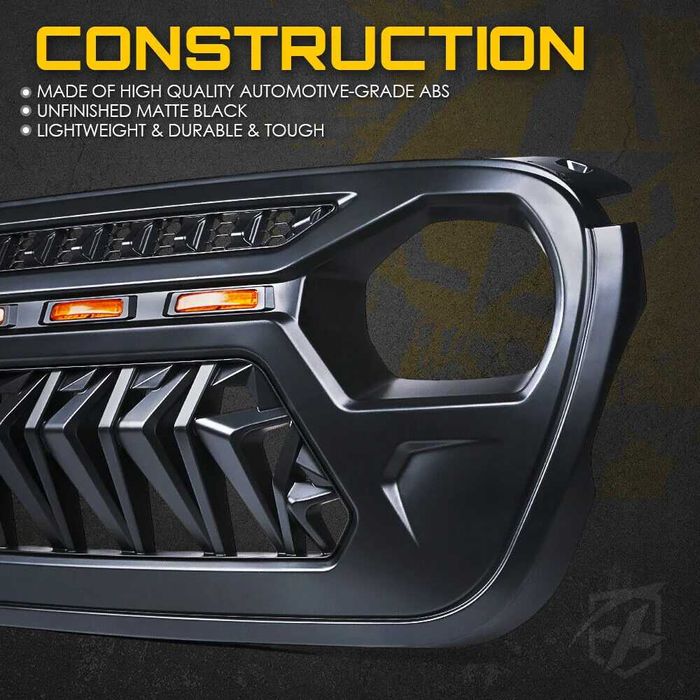 Grila fata centrala Jeep Wrangler JL 2018+ cu Lumini de zi LED