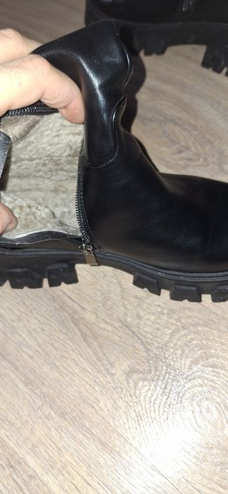 Ботфорты натуралка кожа, мех
