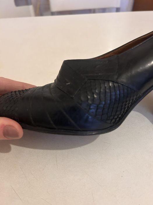 Pantofi vintage de lux din piele de sarpe perioada interbelica