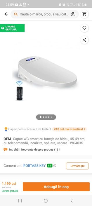 Capac wc smart alb
