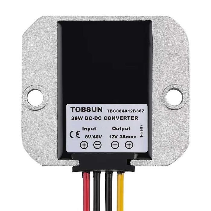 Convertor DC-DC step-down 8–40V la 12V 3A 36W waterproof – 12V 3A