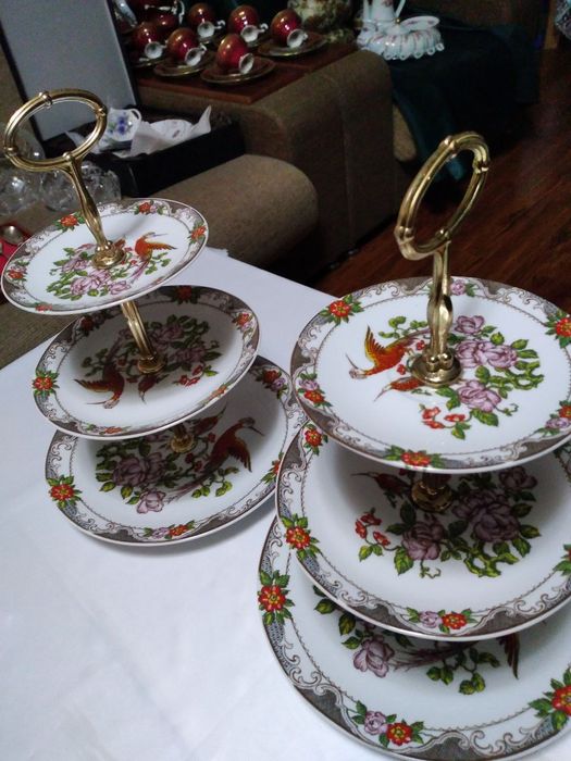 Редкий 3 ярусная вазы Производства Чехословакия