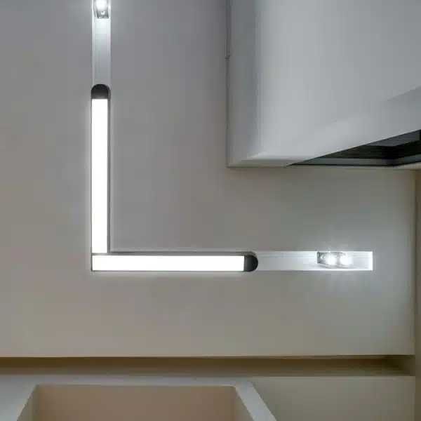 LED 25W Магнитно тяло Ъгъл за Релса Открит Монтаж V-tac Slim L форма