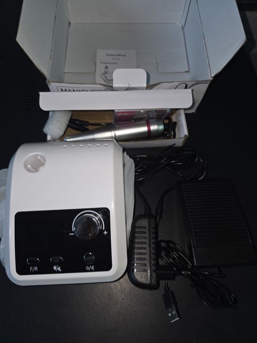 Freza Unghii Profesionala, ZG-204, 0-45000RPM, Alb, Kit unghii, Manichiura, Pedichiura