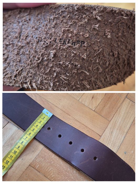 Curea Premium Lată, Piele Full Grain, Maro, Damă - 95
