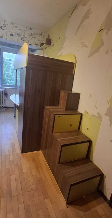 Комплект детско легло + бюро + гардероб + ракла