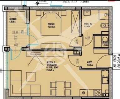 Продава се Двустаен апартамент в Бургас, Славейков - 73 кв.м за 1108 €/кв.м - Снимка #1