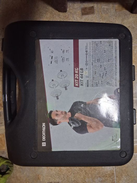 Set gantere fontă Domyos 20kg Fitness/Bodybuilding