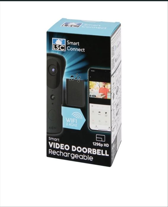 Interfon / Sonerie video inteligenta LSC Smart Connect 1296pHD WiFi reincarcabila