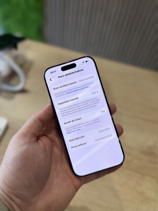 **ATS GSM* iPhone 16 Pro 128Gb Black/Baterie100%/Fact+Gar 12 luni