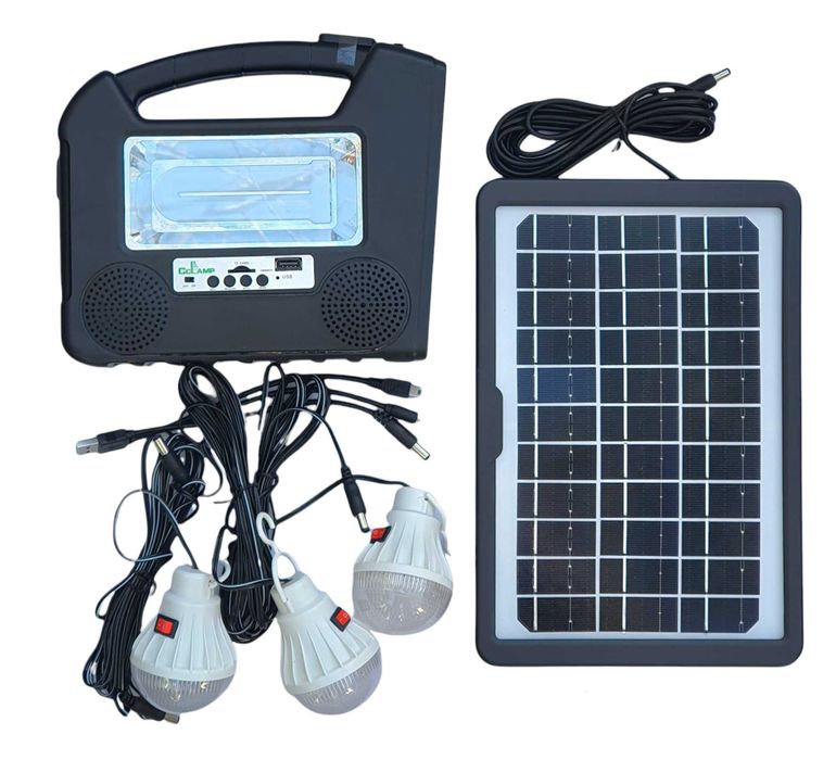 Panou solar incarcare orice telefon radio 3 bec panou dublu bluetooth