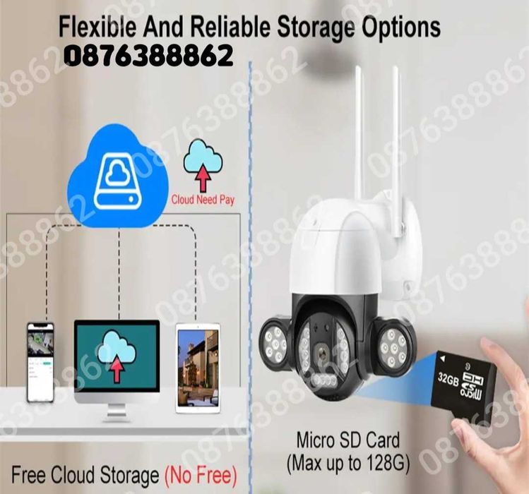 ПРОМО! Камера за видеонаблюдение 6 мегапиксела, въртяща, wi-fi