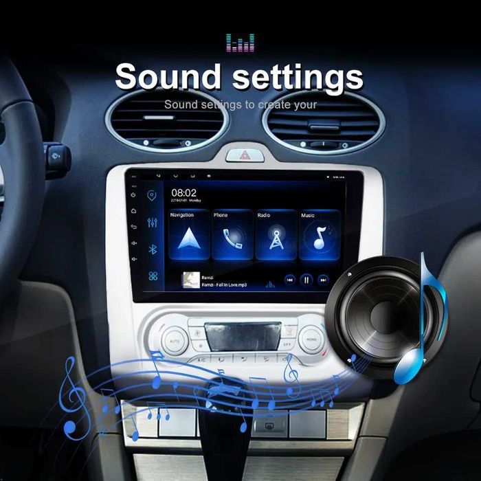 Мултимедия за Ford Focus Двоен дин Навигация за Ford Focus 2 Форд Фокус Android DIN 2004 2005 2006 2007 2008 2009 2010 2011 годи