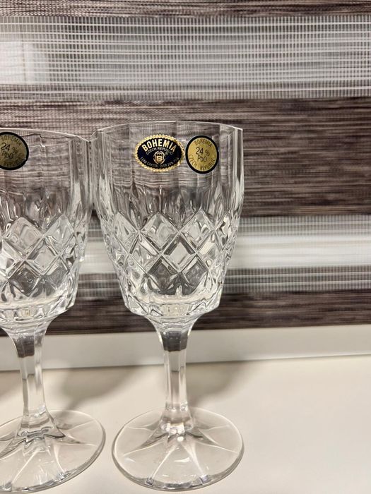 Vând set 6 pahare cristal bohemia
