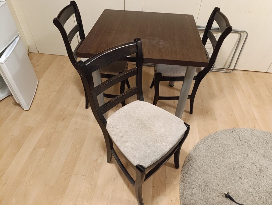 Маса 80/80 с 3 стола