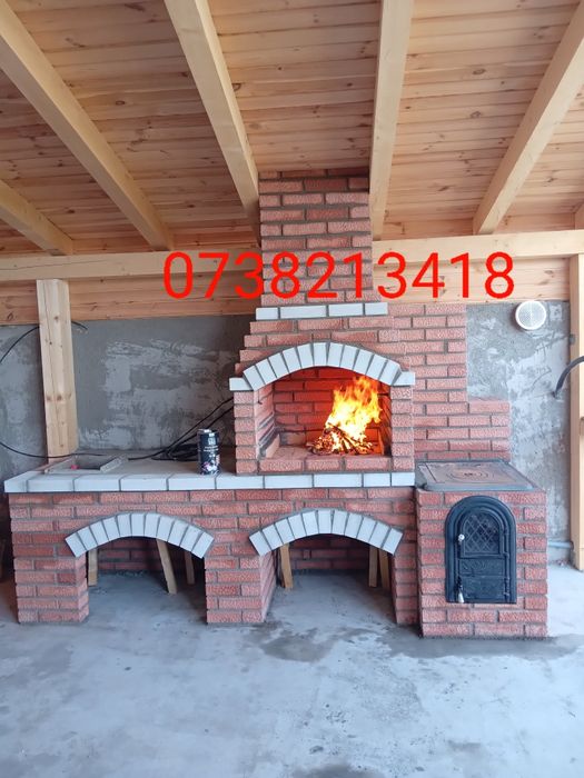 Grătare rustic din cărămidă