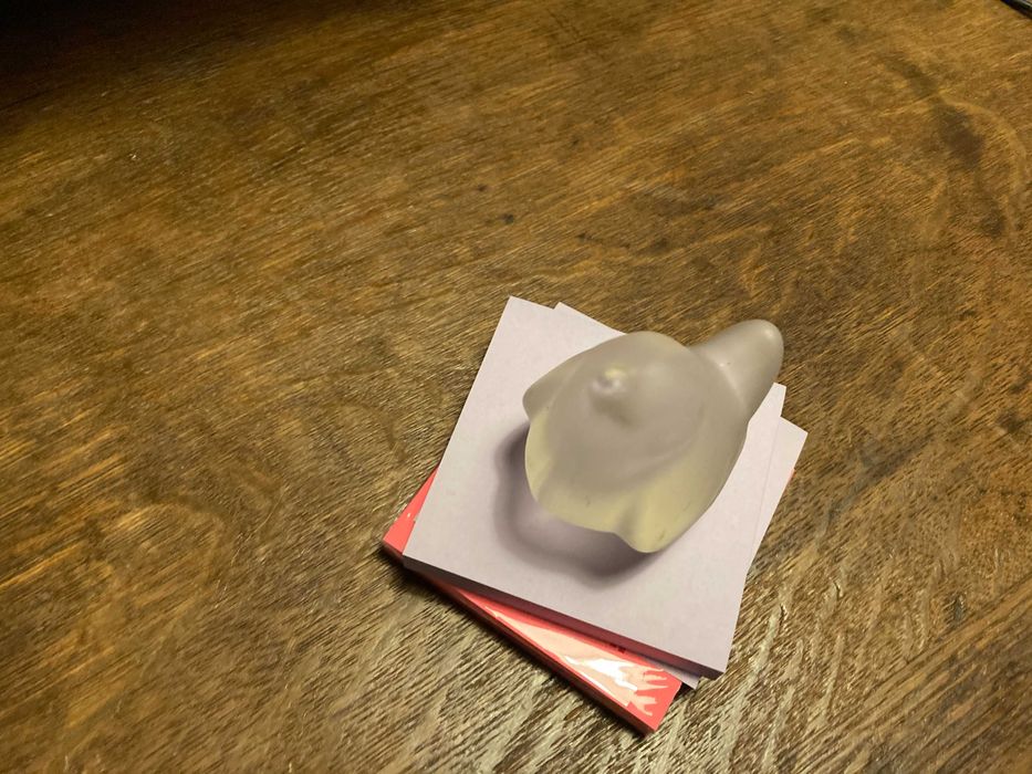 Prespapier birou Cristal de Sèvres – pasăre, Franța, ani 1950