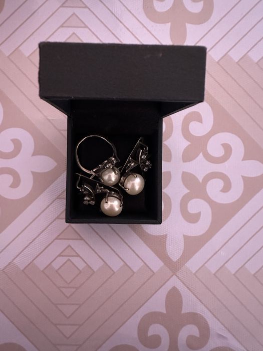 Серебро с натуральным жемчугом