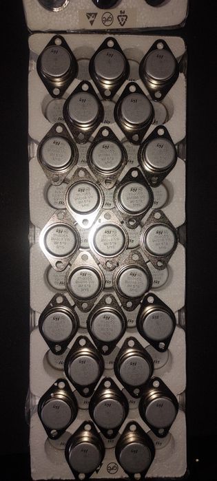 Tranzistor Bipolar NPN 2N3055 Original STMicroelectronics 100v CBv / 60v CEv TO-3 Nou