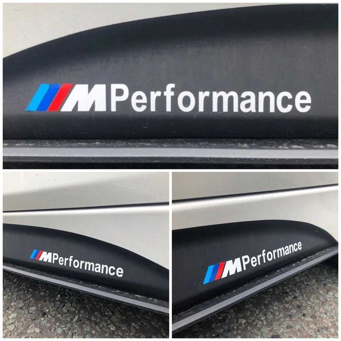 M Performance Стикер 300мм Винил – Бял/Черен за BMW