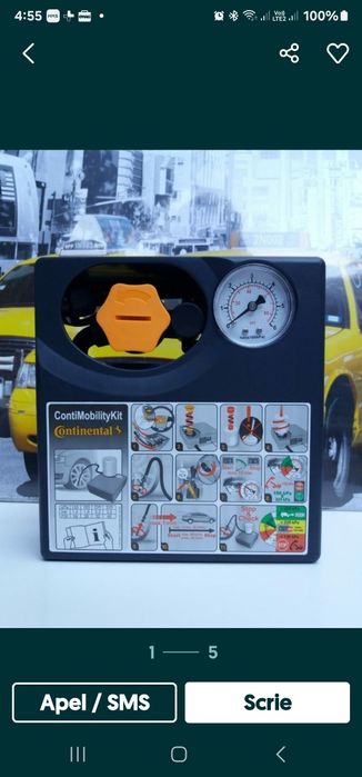 Compresor auto. De unflat roti.