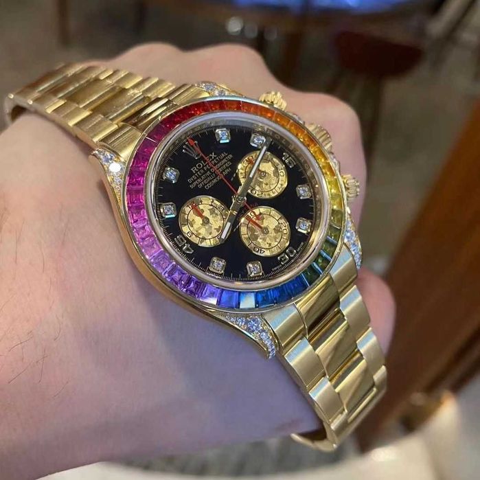 rolex daytona rainbow gold