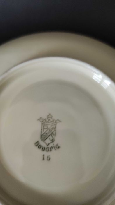 Баварски порцеланов троен сет за чай/дълго кафе