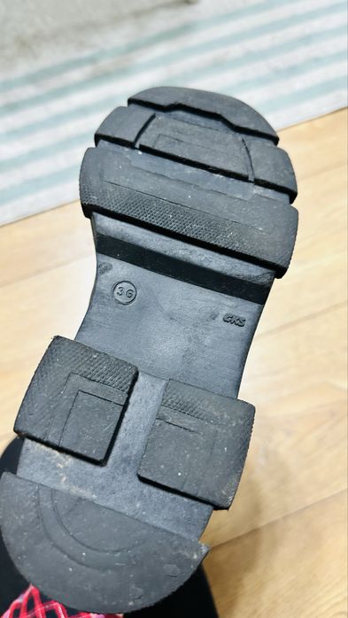 Зимние ботинки кожаные