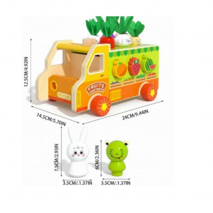 Дървен монтесори сортер,камионче