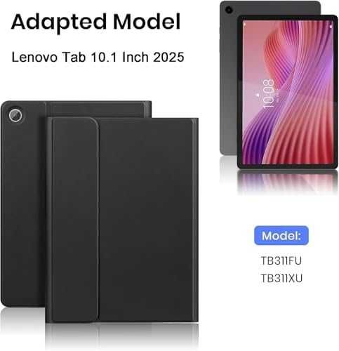 Нова Bluetooth UK клавиатура + калъф за Lenovo Tab 10.1 2025 TB-311FU