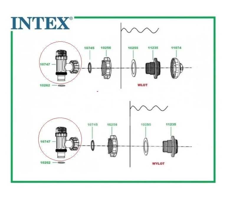 Intex 10747 Клапан плунжерный для фильтр-насосов с подключением 38мм