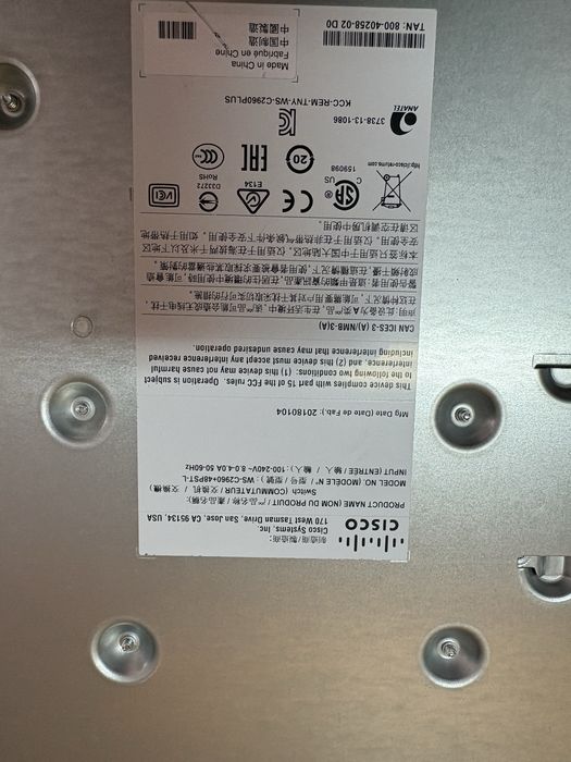 Комуттатор cisco 2960 POE 48 портов