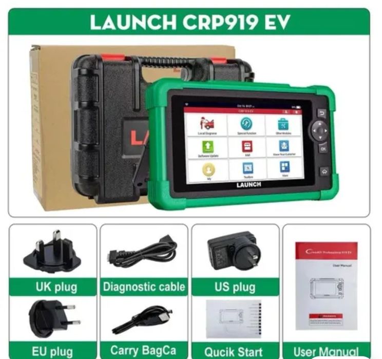 Launch CRP919 EV диагностический сканер OBD2 для электромобилей.