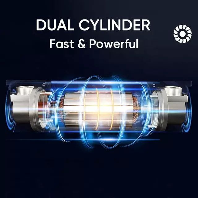 Двухцилиндровый компрессор насос для перекачки шин